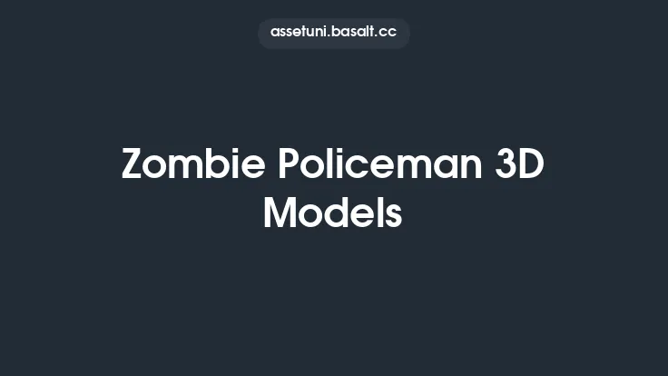 Zombie Policeman 3D Models Thumbnail
