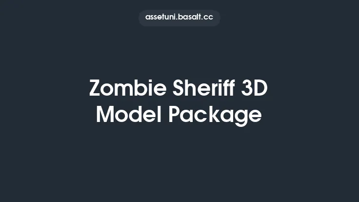 Zombie Sheriff 3D Model Package Thumbnail